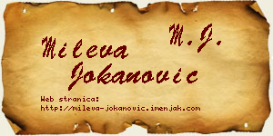 Mileva Jokanović vizit kartica